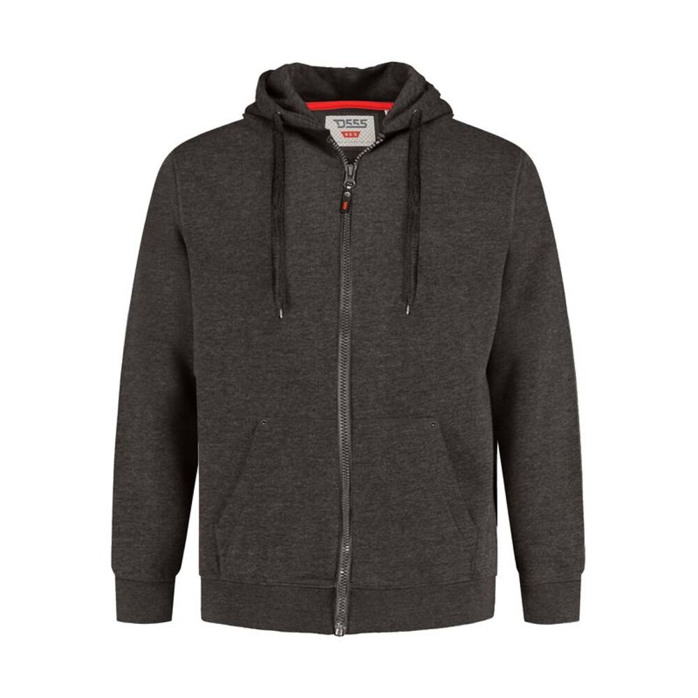 Duke Mens D555 Rockford Cantor Heavyweight Kingsize Full Zip Hoodie / Grey